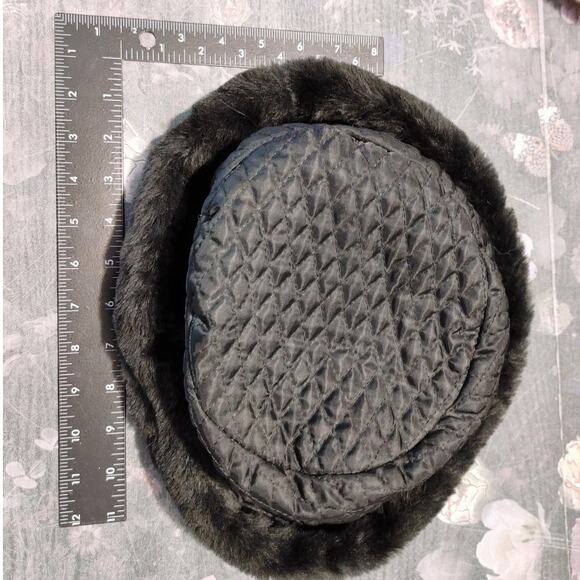 Vintage Daniele Meucci Black Quilted Bucket Hat Womens OSFA Made in Italy - Picture 3 of 4